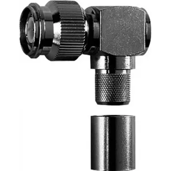 Conector TNC în unghi cu crimpare Telegärtner, 50 Ohm, RG-213/U, lipire/crimpare, G42 (2,7/7,1), B1812 (J01010A0066)