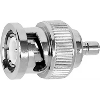 Adaptor coaxial TELEGÄRTNER BNC tată la SMB tată, 50 Ohm, alamă nichelată, J01008G0038