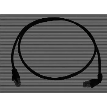 Cablu patch Telegärtner CAT 6A, 1x90° cotit, S/FTP, LSZH, negru, 3,0 m L00002A0175