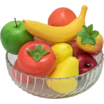 Mix de fructe artificiale EUROPALMS în plasă, 12 bucăți, polietilenă, multicolor, decorativ 83309211