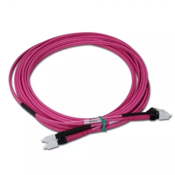 Cablu patch fibră optică Telegärtner LC la LC Multimode OM4, 5m, violet