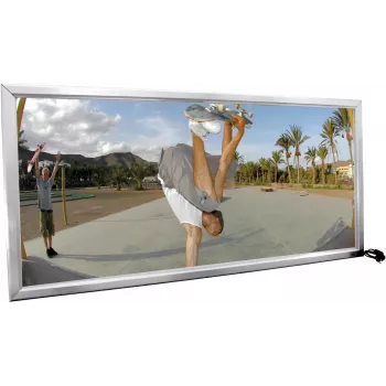 EUROPALMS Perete publicitar iluminat, aluminiu, 1x2m, LED, argintiu 83331754