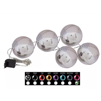 Minge de zăpadă LED EUROPALMS 8cm, roz, pachet de 5 (83501238)