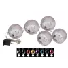 EUROPALMS, minge de zăpadă LED 8 cm, lila, pachet de 5, 83501240