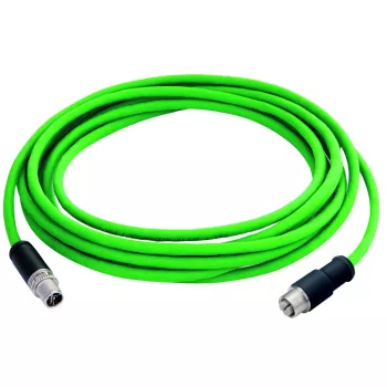 TELEGÄRTNER L82005A0000, cablu patch din fibră optică LC-Duplex la LC-Duplex OM3 multimod, 10 m, aqua, LSZH, 100017385