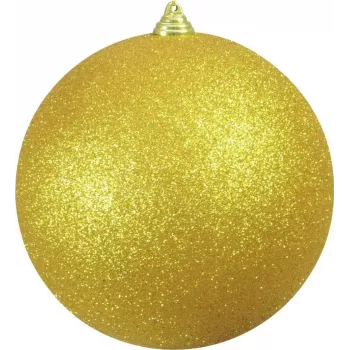 Minge decorativă EUROPALMS 20cm, aurie cu sclipici, 83501279