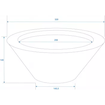 Bol decorativ EUROPALMS Leichtsinn Bowl-15, alb, lucios, 83011822