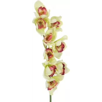 Ramură artificială de orhidee cymbidium EUROPALMS, verde, 90 cm 82530313