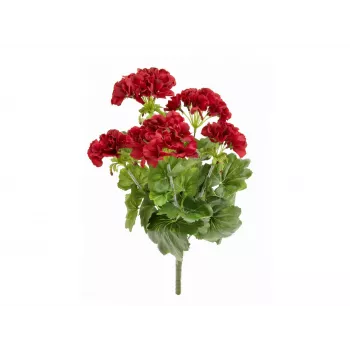 Geranium artificial EUROPALMS, roșu închis, 42cm 82600112