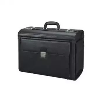 Geantă pentru notebook JÜSCHA Alassio Vicenza 45047 15,6 inch, neagră, piele ecologică