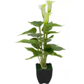 Plantă artificială crin Calla mini EUROPALMS, alb, 43 cm 82540347