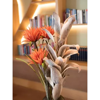 Ramură cu pene de bufniță EUROPALMS (EVA), artificială, 110cm (82532004)