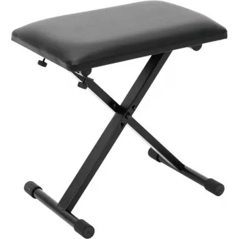 Dimavery KEB-1 Foldable Keyboard Bench, Height-Adjustable, Padded, Black