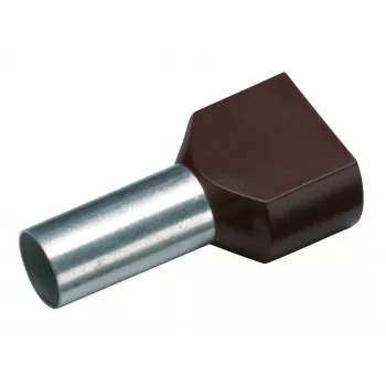 Cimco 187707 Aderendhülse dublă 1,5 mm² parțial izolată neagră 100 buc.