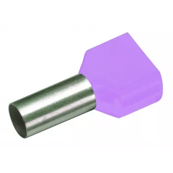 Cimco 187715 Aderendhülse dublă 0,25 mm² parțial izolată violet (100 buc.)