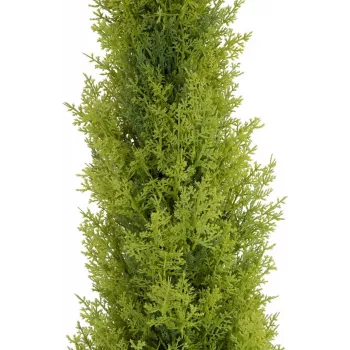 EUROPALMS Chiparos Leyland plantă artificială, 120 cm, frunziș verde, ghiveci negru 82606964