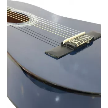 Dimavery AC-303 Classical Guitar 1/2 Size Blue 535 mm Scale for Beginners