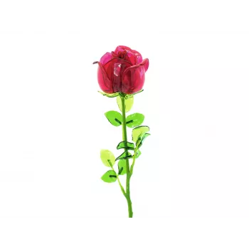 EUROPALMS Crystal Rose Artificial Flower, Burgundy, 81cm 82600209