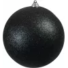 EUROPALMS Sferă decorativă 20 cm, neagră, cu sclipici 83501278