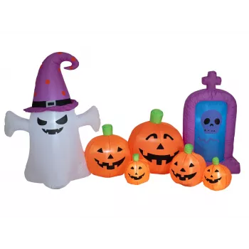 EUROPALMS Fantomă gonflabilă de Halloween cu dovleci, 244cm (83316154)