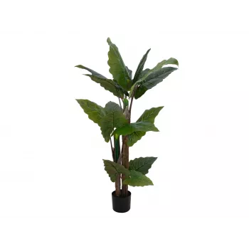 EUROPALMS plantă artificială Alocasia, 140cm, verde, ghiveci negru 82508464