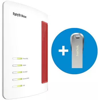 FRITZ!Box 7690 Router Wi-Fi 7 VDSL/ADSL cu unitate USB SanDisk 64 GB 20003169