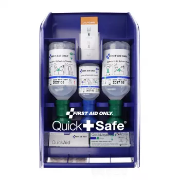 Trusă de prim ajutor First Aid Only Quick+ Safe DIN EN 15154-4, albastră, montaj pe perete, plastic ABS, conținut conform DIN 13157 P-44026 00