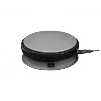 Europalms Placă turnantă electrică Ø 15 cm argintie - capacitate de încărcare până la 5 kg, 2,4 rot/min (50701190)