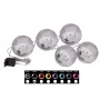 Bulgăre de zăpadă LED EUROPALMS 8cm, negru, pachet de 5 (83501236)
