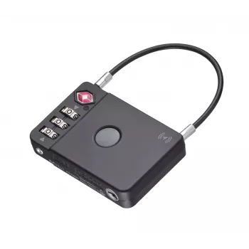 Lacăt TSA cu combinație pentru bagaje TROIKA TRACK & FIND LOCK (LOK26/BK) – negru