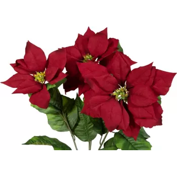 Tufă artificială de stea de Crăciun EUROPALMS, roșu, 50cm 83500439