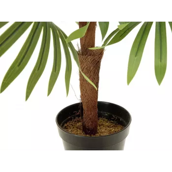 Plantă artificială palmier evantai EUROPALMS, 88 cm, verde, ghiveci negru 82509301