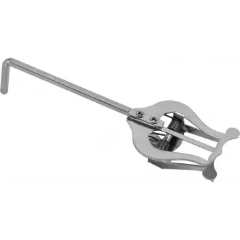 Liră de marș DIMAVERY pentru trompetă, metal nichelat, prindere cu clemă, argintie 26600540
