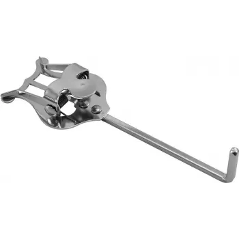 Liră de marș DIMAVERY pentru trompetă, metal nichelat, prindere cu clemă, argintie 26600540