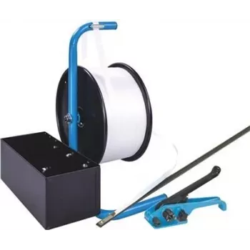 Set de chingi din poliester Banholzer&Wenz cu distribuitor portabil, 16 mm x 850 m, 1000 cleme (17050)
