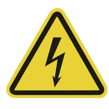 HellermannTyton Warning Sign Warning of Electrical Voltage WS1-A-150-YE (597-61200)