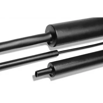 HellermannTyton MU47 Tub termocontractabil 4:1 de la 12 mm la 3 mm negru 1 m