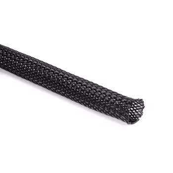 Mânecă împletită HellermannTyton, poliester, negru, 21 mm, 10 m 170-80150