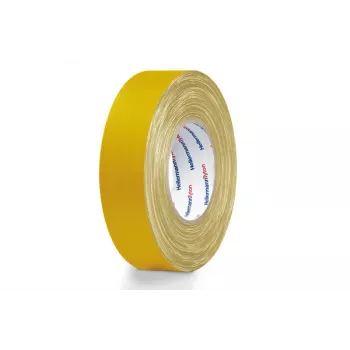 Bandă textilă galbenă Hellermann Tyton HTAPE-TEX-19x50 19 mm x 50 m 712-00502