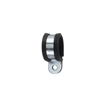Clește de fixare prin șurub HellermannTyton AFCS63-GS/PVC-BK/ML pentru cabluri, furtunuri, țevi, diametru maxim fascicul Ø 63 mm, profil de protecție din cloropren, negru 166-50608