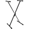 Suport de tastatură Dimavery SVT-1 cu cadru X, închidere cu clemă, reglabil pe înălțime, sarcină 20 kg, negru