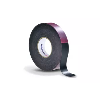 Bandă izolatoare electrică autoalimentată HellermannTyton HTAPE-POWER600-38x6.7-NR-BK (6.7), 6,7 m x 38 mm, neagră 711-10201