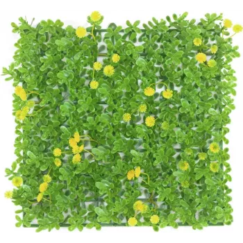 Covor artificial de buxus EUROPALMS, verde-galben, 25x25 cm (82600087)