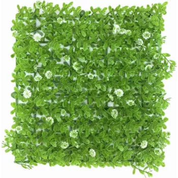 Covor artificial de buxus EUROPALMS, verde-alb, 25x25cm 82600089