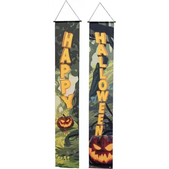 Banner de Halloween EUROPALMS, pădure de fantome, set de 2, 30x180cm (80164207)