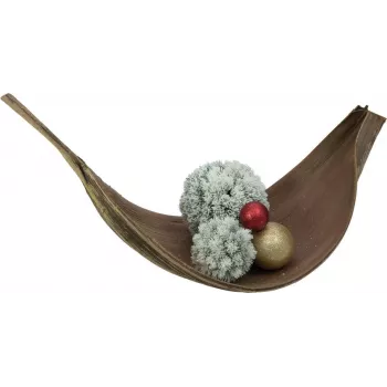 Minge decorativă din pin EUROPALMS, cu efect de zăpadă, 30cm (83500305)