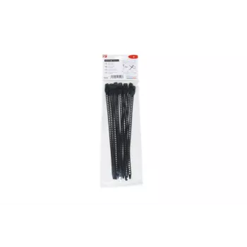 HellermannTyton SOFTFIX® Releasable Cable Tie 260 x 7 mm, Black, 12-Pack 115-07270