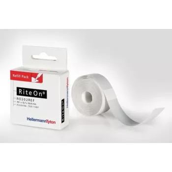 HellermannTyton RO202REF-1401-WH Ribon de transfer termic pe bază de rășină, 140 mm x 300 m, alb