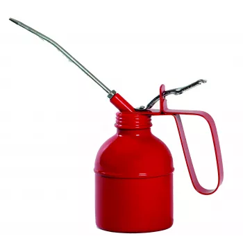 Cană de ulei din metal IWH 300 ml cu pompă din oțel zincat și cioc metalic 032016