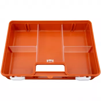 PETEX 43924035 DIN 13169 First Aid Kit Case, Orange, 350 x 140 x 240 mm